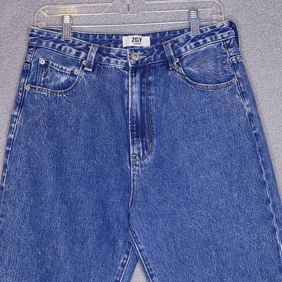 ZGY Womens Mom Jeans Blue Medium Wash High Rise Denim 30 New - Picture 9 of 11